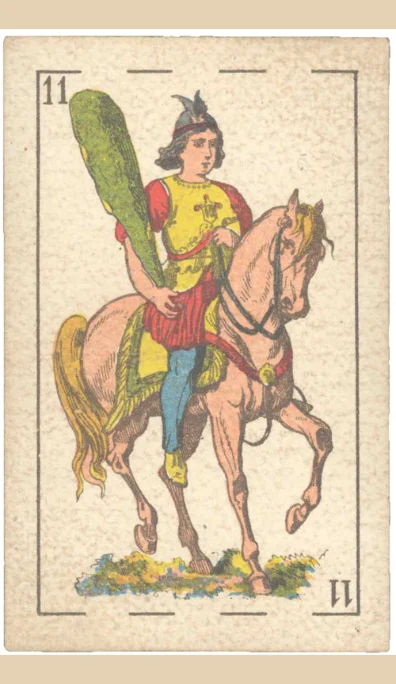 Caballo de Bastos – Tarot gitano (baraja española de Fournier)