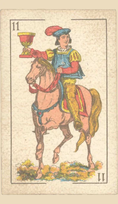 Caballo de Copas – Tarot gitano (baraja española de Fournier)