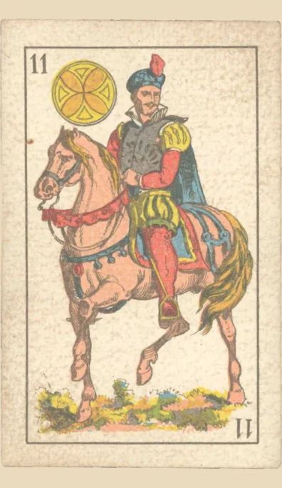 Caballo de Oros – Tarot gitano (baraja española de Fournier)
