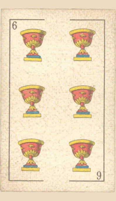 Seis de Copas – Tarot gitano (baraja española de Fournier)