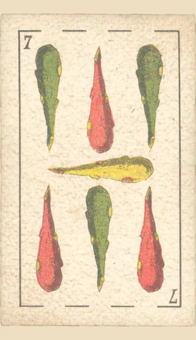 Siete de Bastos – Tarot gitano (baraja española de Fournier)