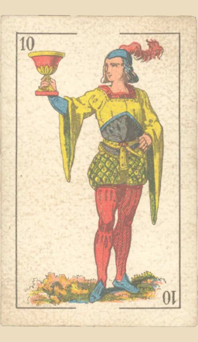 Sota de Copas – Tarot gitano (baraja española de Fournier)