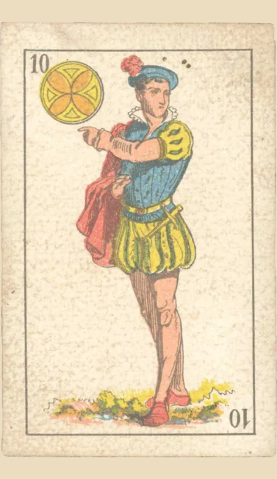 Sota de Oros – Tarot gitano (baraja española de Fournier)