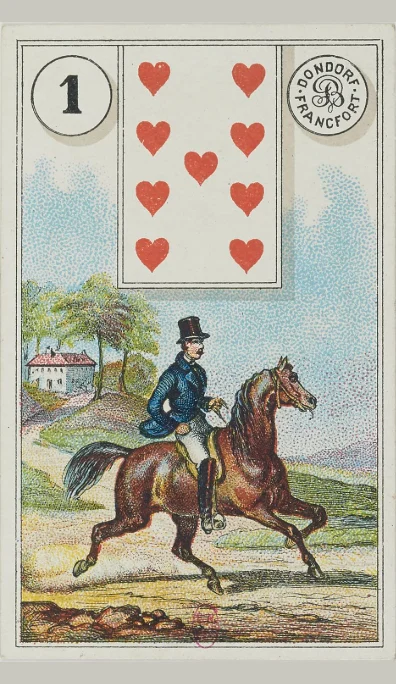 Carta 1 El Jinete del Lenormand antiguo de Dondorf