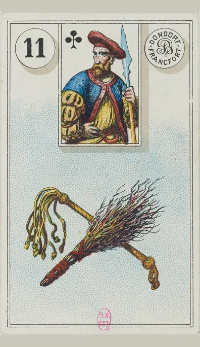 Carta 11 El Látigo del Lenormand antiguo de Dondorf