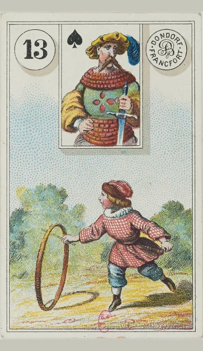 Carta 13 El Niño del Lenormand antiguo de Dondorf