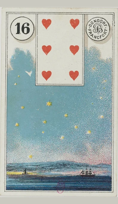 Carta 16 Las Estrellas del Lenormand antiguo de Dondorf