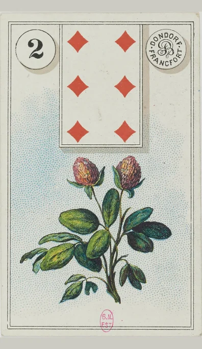 Carta 2 El Trébol del Lenormand antiguo de Dondorf