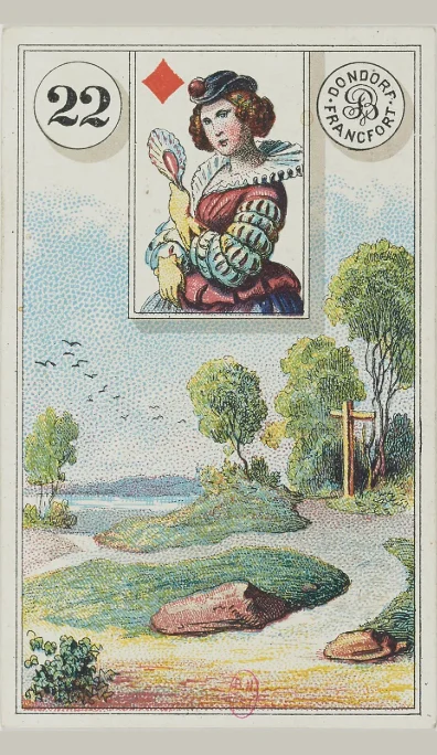Carta 22 Los Caminos del Lenormand antiguo de Dondorf