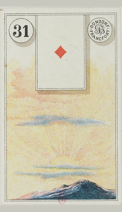 Carta 31 El Sol del Lenormand antiguo de Dondorf