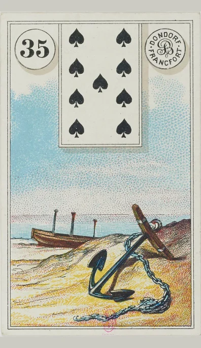 Carta 35 El Ancla del Lenormand antiguo de Dondorf