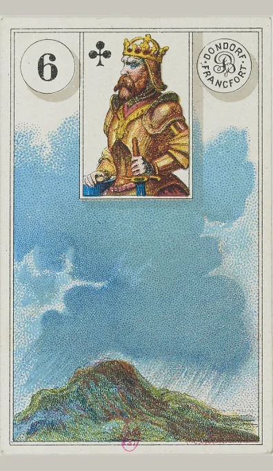 Carta 6 Las Nubes del Lenormand antiguo de Dondorf