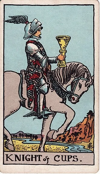 Carta del tarot Caballero de Copas