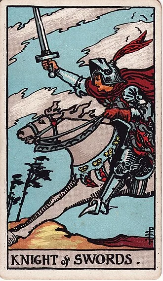 Carta del tarot Caballero de Espadas