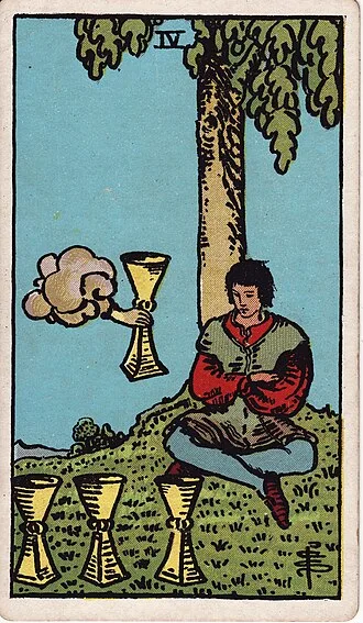 Carta del tarot Cuatro de Copas