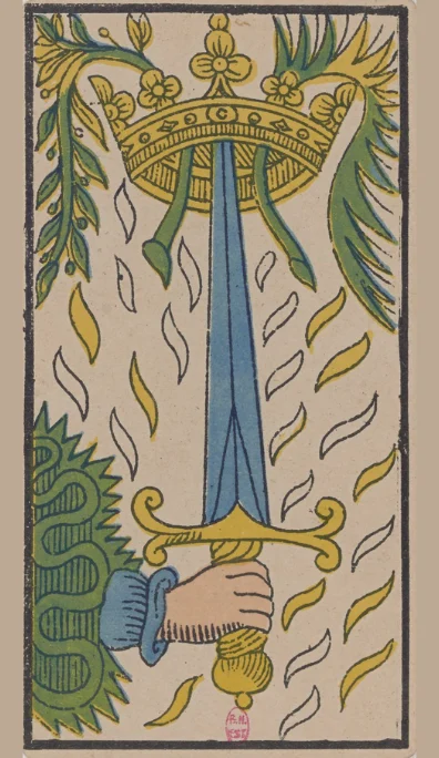 As de Espadas – Tarot de Marsella de Lequart