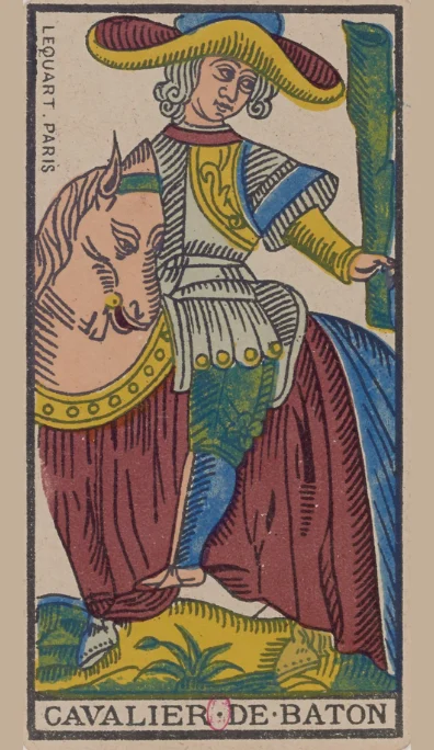 Caballero de Bastos – Tarot de Marsella de Lequart