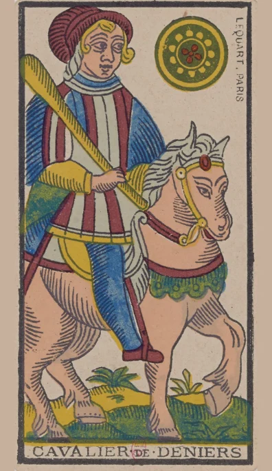 Caballero de Oros – Tarot de Marsella de Lequart