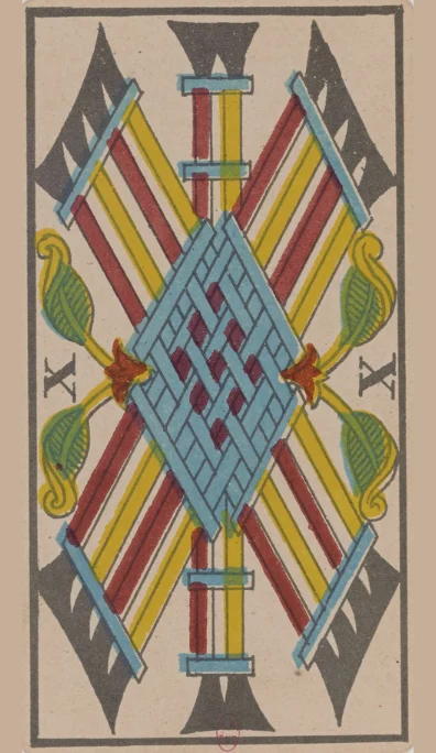 Diez de Bastos – Tarot de Marsella de Lequart