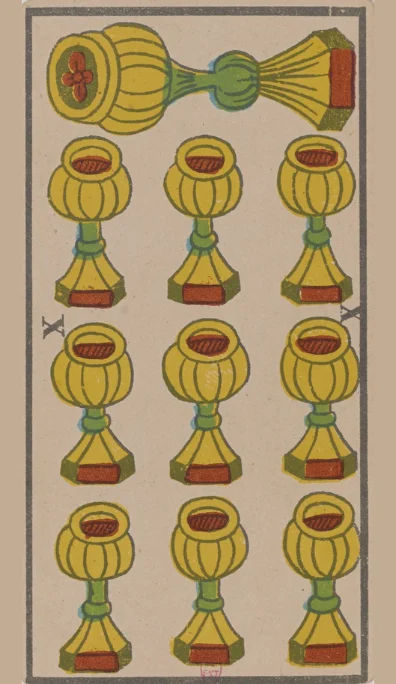 Diez de Copas – Tarot de Marsella de Lequart