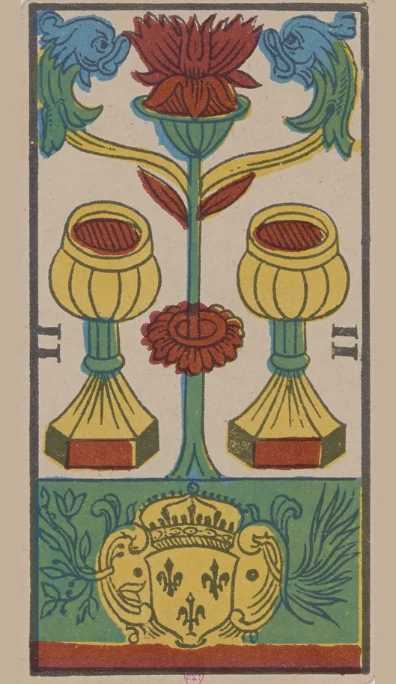 Dos de Copas – Tarot de Marsella de Lequart