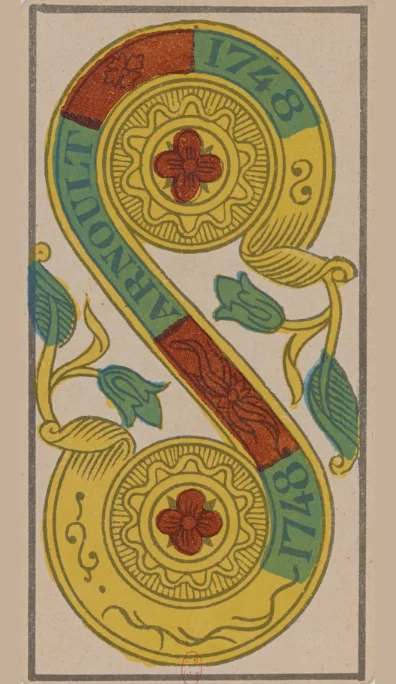 Dos de Oros – Tarot de Marsella de Lequart