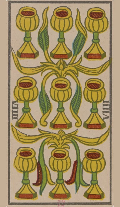 Nueve de Copas – Tarot de Marsella de Lequart