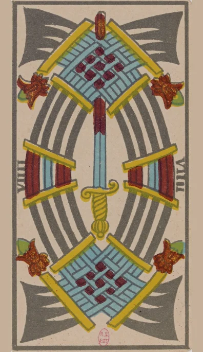 Nueve de Espadas – Tarot de Marsella de Lequart