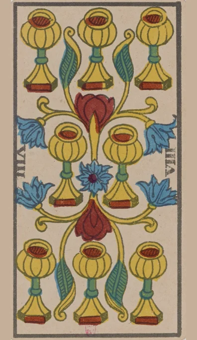 Ocho de Copas – Tarot de Marsella de Lequart