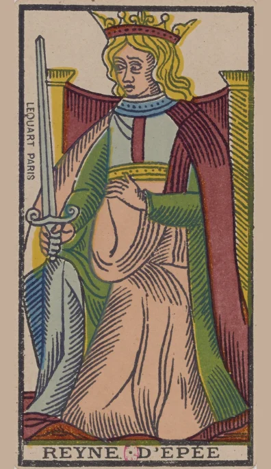 Reina de Espadas – Tarot de Marsella de Lequart