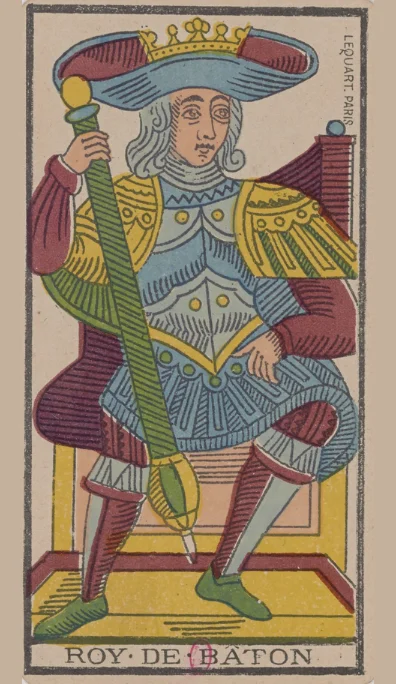 Rey de Bastos – Tarot de Marsella de Lequart