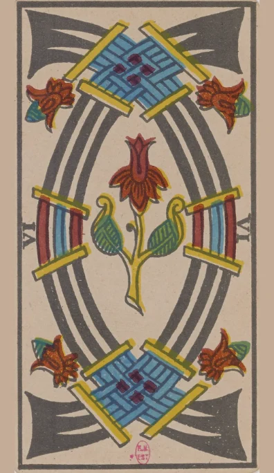 Seis de Espadas – Tarot de Marsella de Lequart