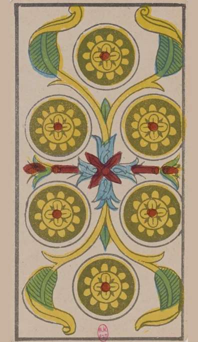Seis de Oros – Tarot de Marsella de Lequart