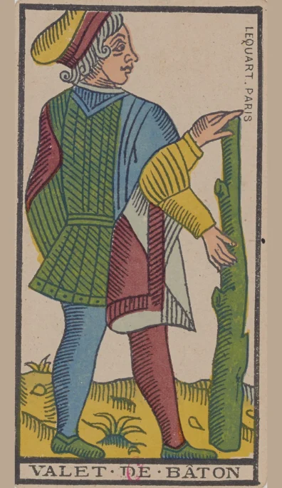 Sota de Bastos – Tarot de Marsella de Lequart
