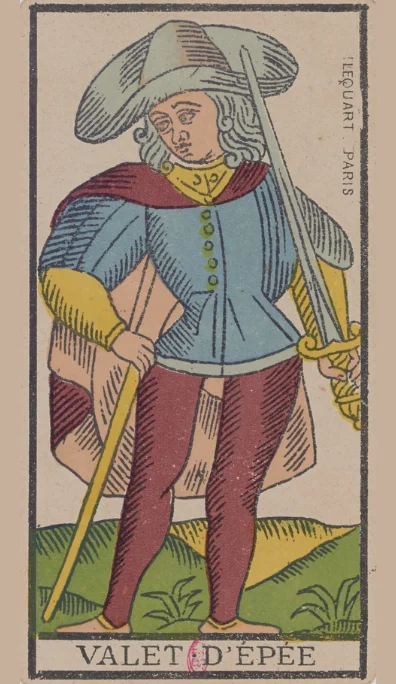 Sota de Espadas – Tarot de Marsella de Lequart