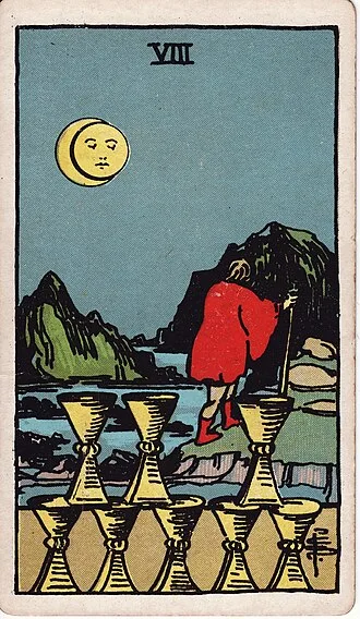 Carta del tarot Ocho de Copas