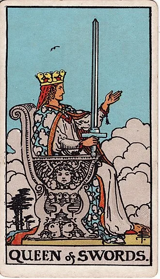 Carta del tarot Reina de Espadas