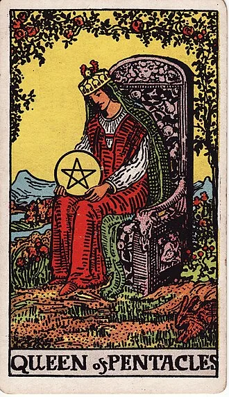 Carta del tarot Reina de Oros