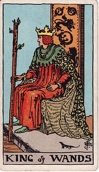 Carta del tarot Rey de Bastos