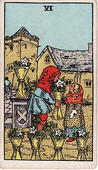 Carta del tarot Seis de Copas