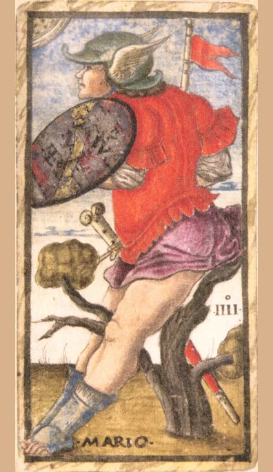 Mario, triunfo IIII del tarot Sola Busca