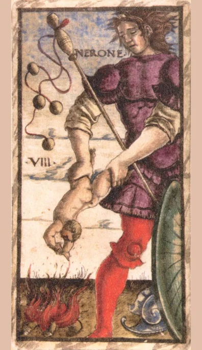 Nerone, triunfo VIII del tarot Sola Busca