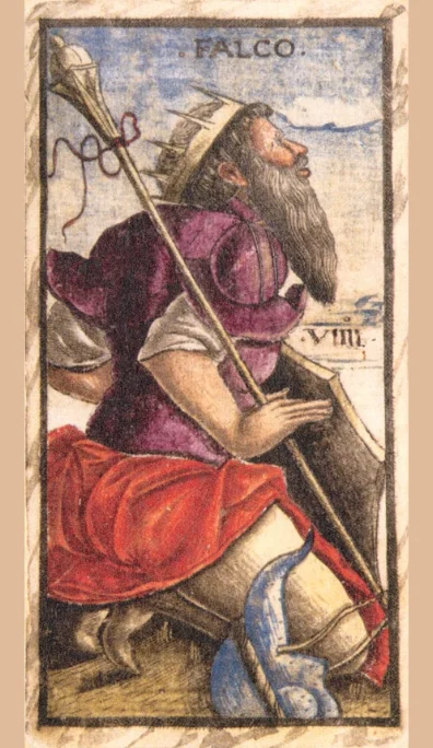 Falco, triunfo VIIII del tarot Sola Busca