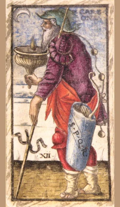 Carbone, triunfo XII del tarot Sola Busca
