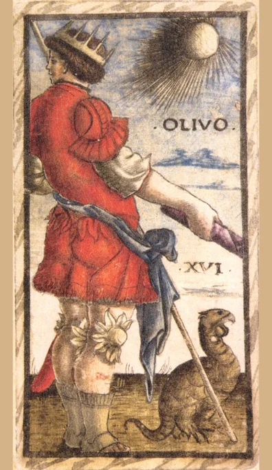 Olivo, triunfo XVI del tarot Sola Busca