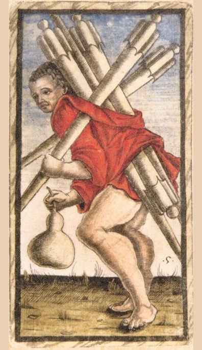 Cinco de Bastos – Tarot Sola Busca