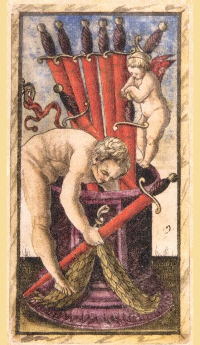 Nueve de Espadas – Tarot Sola Busca