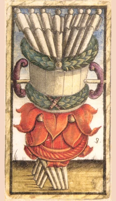 Ocho de Bastos – Tarot Sola Busca