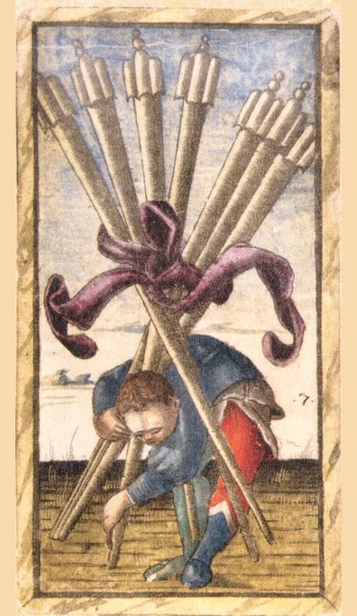 Siete de Bastos – Tarot Sola Busca
