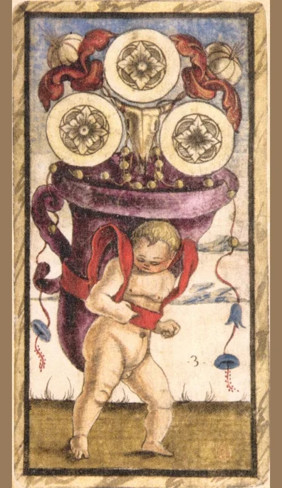 Tres de Oros – Tarot Sola Busca
